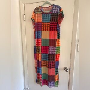 Dressed in LALA Vibrant Patchwork Maxi Dress